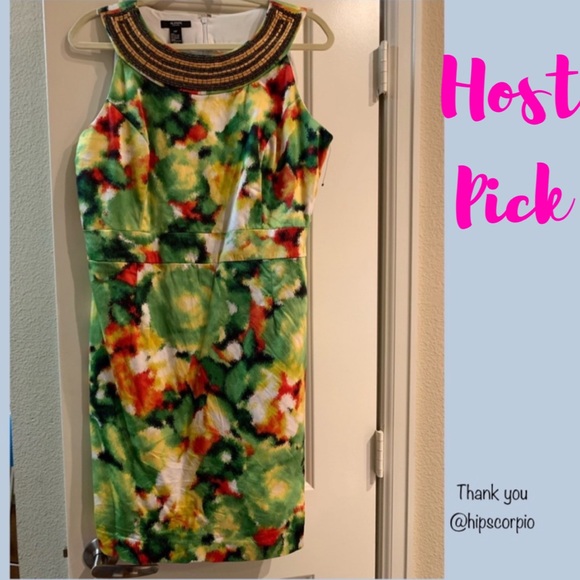 ALFANI|Bold & Beautiful Beaded Collar Dress - Picture 3 of 4